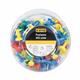 Bi-Office Push Pins; Assorted Colours; Pack of 200