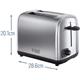 Russell Hobbs Stainless Steel Brushed/Polished Toaster 2 Slice