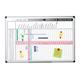 Bi-Office Maya Magnetic Program Organizer; Printed Lacquered Steel Surface; Aluminium Frame; 600x450mm