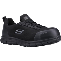 Skechers Work Sure Track Jixie S1 P SRC ESD Ladies Safety Trainer Black [Size UK 4/ EU 37]