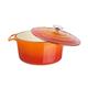 Vogue Orange Round Casserole Dish 3.2Ltr