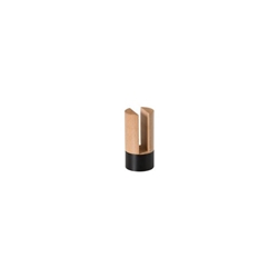 Archyi Sculpo Small Supporting Base; Natural Beech Solid Wood And Black Powder Coated Steel; 5x10x5cm