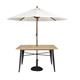 Bolero Complete Outdoor Aluminium Table Light Wood Effect Finish 1200x760mm