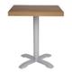 Bolero Pre-drilled Square Tabletop Rustic Oak 700mm