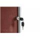 Bi-Office Enclore Display Case; Burgundy Felt Surface; 2 Lockable Acrylic Doors; Aluminium Frame; 1830x1230mm - 32x A4