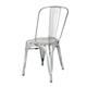 Bolero Bistro Galvanised Steel Side Chairs (4 Pack)