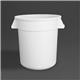 Vogue Polypropylene Round Container Bin White 38Ltr