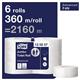 Tork Jumbo Toilet Paper 2-Ply 360m (6 pack)
