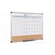 Bi-Office Maya 3-In-1 Magnetic Month Planner; Lacquered Steel And Cork Surface; Grey Plastic Frame; 900x600mm