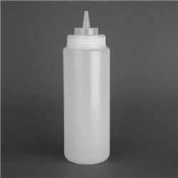 Vogue Clear Wide Neck Squeeze Sauce Bottle 32oz