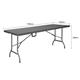 Bolero Rattan Rectangular Centre Folding Table Black 6ft