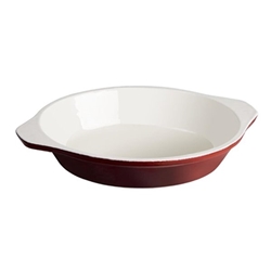 Vogue Red Round Cast Iron Gratin Dish 400ml