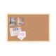 Bi-Office Pastel Cork Notice Board; 60x40cm; Cork Surface; Pastel Yellow-Lined MDF Frame