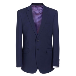 Brook Taverner Sophisticated Avalino Tailored Fit Single Breasted Jacket Mid Blue 44 Long 5647H
