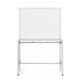 Bi-Office Industrial Desk; Magnetic Whiteboard; 120x90cm (Board Size); Dry-Wipe Lacquered Steel Surface; Aluminium Structure