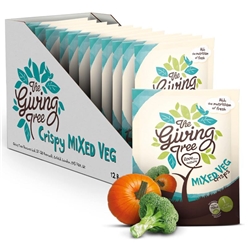 The Giving Tree Vacuum Fried Veggie Crisps - Vegan, Gluten Free Nutritional Crisps (Mixed Vegetables, 22g (Pack of 12))