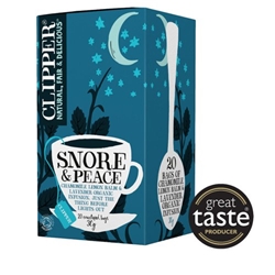 Clipper Snore & Peace Organic Chamomile, Lemon Balm & Lavender Envelopes 20's