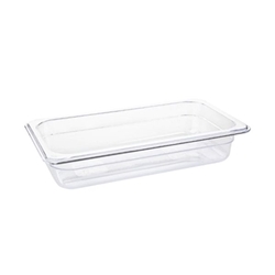 Vogue Polycarbonate 1/3 Gastronorm Container 65mm Clear