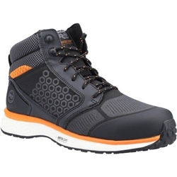 Timberland Pro Reaxion Mid S3 ESD SRC Safety Trainers Boot Black/Orange [Size UK 6.5/ EU 40]