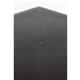 Black Square Table with Aluminium Legs 750mm