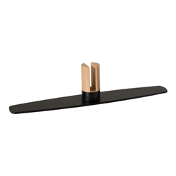 Archyi Sculpo Large Supporting Base; Natural Beech Solid Wood And Black Powder Coated Steel; 45x10x8cm