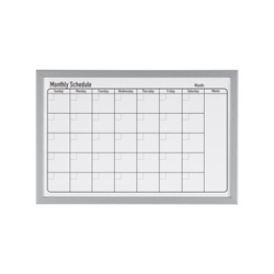 Bi-office Magnetic Monthly Planner With 22mm Grey MDF Frame Boxed Singles No Shrinkwrap/Insert 60x40