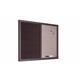 Bi-Office Black Shadow Magnetic Combination Board; Black Fabric And Silverfinish Steel Drywipe Surface; Black MDF Frame; 600x450mm