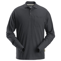 Snickers 2608 Long Sleeve Pique Shirt Steel Grey 3XL