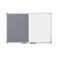 Bi-Office Maya Magnetic Combination Board; Grey Felt And Lacquered Steel Drywipe Surface; Aluminium Frame; 1800x1200mm