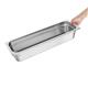 Vogue Stainless Steel Gastronorm 2/4 Tray 100mm