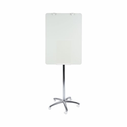 Bi-Office Business Glass Mobile Easel; Drywipe Glass Surface; 70x100cm; Chrome Structure