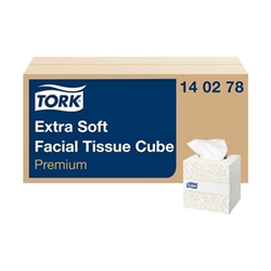 Tork Facial Tissues Cube 2 ply 100 Sheets White Ref 140278 [Pack 30]