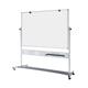 Bi-Office Evolution Revolving Whiteboard; Double-Sided Ceramic Surface; Aluminium Structure With Grey Details; 150x120cm
