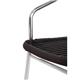 Bolero Aluminium and Black Wicker Chairs Black (4 pack)