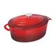 Vogue Red Oval Casserole Dish 6Ltr