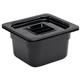 Vogue Polycarbonate 1/6 Gastronorm Container 100mm Black