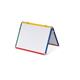 Bi-Office Schoolmate Desktop Magnetic Whiteboard Easel; 60x45cm; Dry-Wipe Lacquered Steel Surface; 4-Colour Aluminium Frame