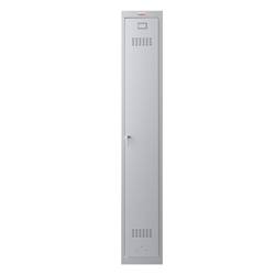 Phoenix PL Series PL1133GGK 1 Column 1 Door 300mm Deep Personal locker in Grey with Key Lock