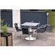 Bolero Aluminium and Black Wicker Chairs Black (4 pack)