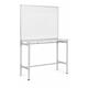 Bi-Office Industrial Desk; Magnetic Whiteboard; 120x90cm (Board Size); Dry-Wipe Lacquered Steel Surface; Aluminium Structure