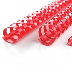 GBC Plastic Binding Combs A4 21 Ring 8mm (45 Sheets) RED Pk100