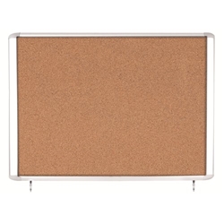 Bi-Office Mastervision Weather Proof Display Case; Cork Surface; Lockable Glass Door; Top Hinged Aluminium Frame; 1448x981mm - 18x A4