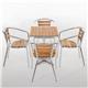 Bolero Aluminium and Ash Chairs (4 pack)