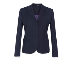 Brook Taverner Sophisticated Susa Ladies Tailored Fit Jacket Navy Pinstripe UK 14 Short 2179B