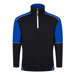 Orn 1283 Fireback 1/4 Zip Sweatshirt Black/Royal Blue Small