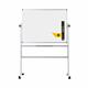 Bi-Office Revolving Whiteboard; Double-Sided Lacquered Steel Surface; Aluminium Structure; 120x90cm