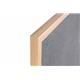 Bi-Office Earth Grey Felt Notice Board; Executive Oak MDF Frame; 180x120cm
