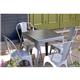 Bolero Bistro Steel Side Chairs Grey (4 pack)