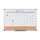 Bi-Office Maya 3-In-1 Magnetic Month Planner; Lacquered Steel And Cork Surface; Grey Plastic Frame; 900x600mm