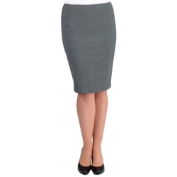 Brook Taverner Sophisticated Numana Straight Skirt Light Grey UK 12 Regular 2224G